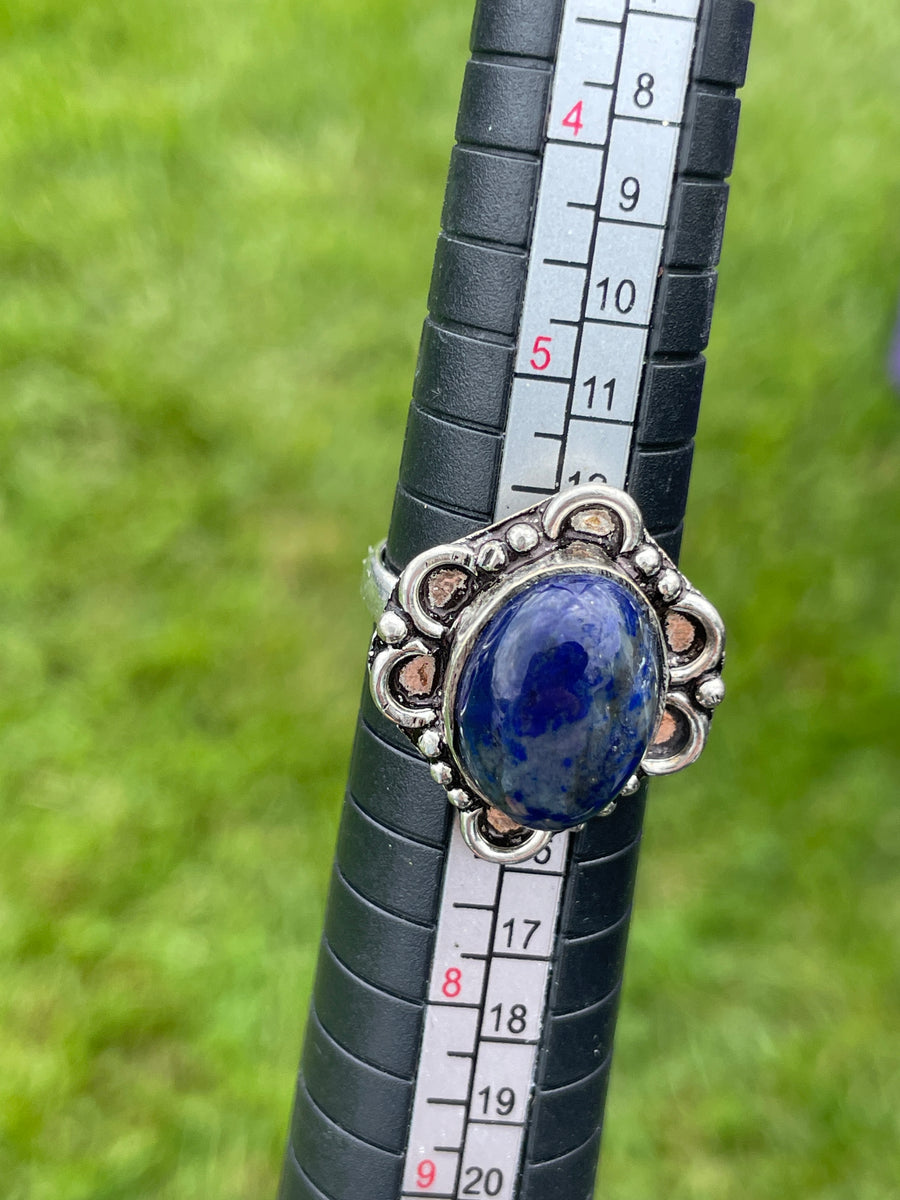 Lapis lazuli 925 silver ring size 6