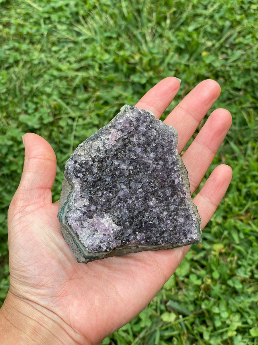 Raw Amethyst druzy specimen beautiful purple