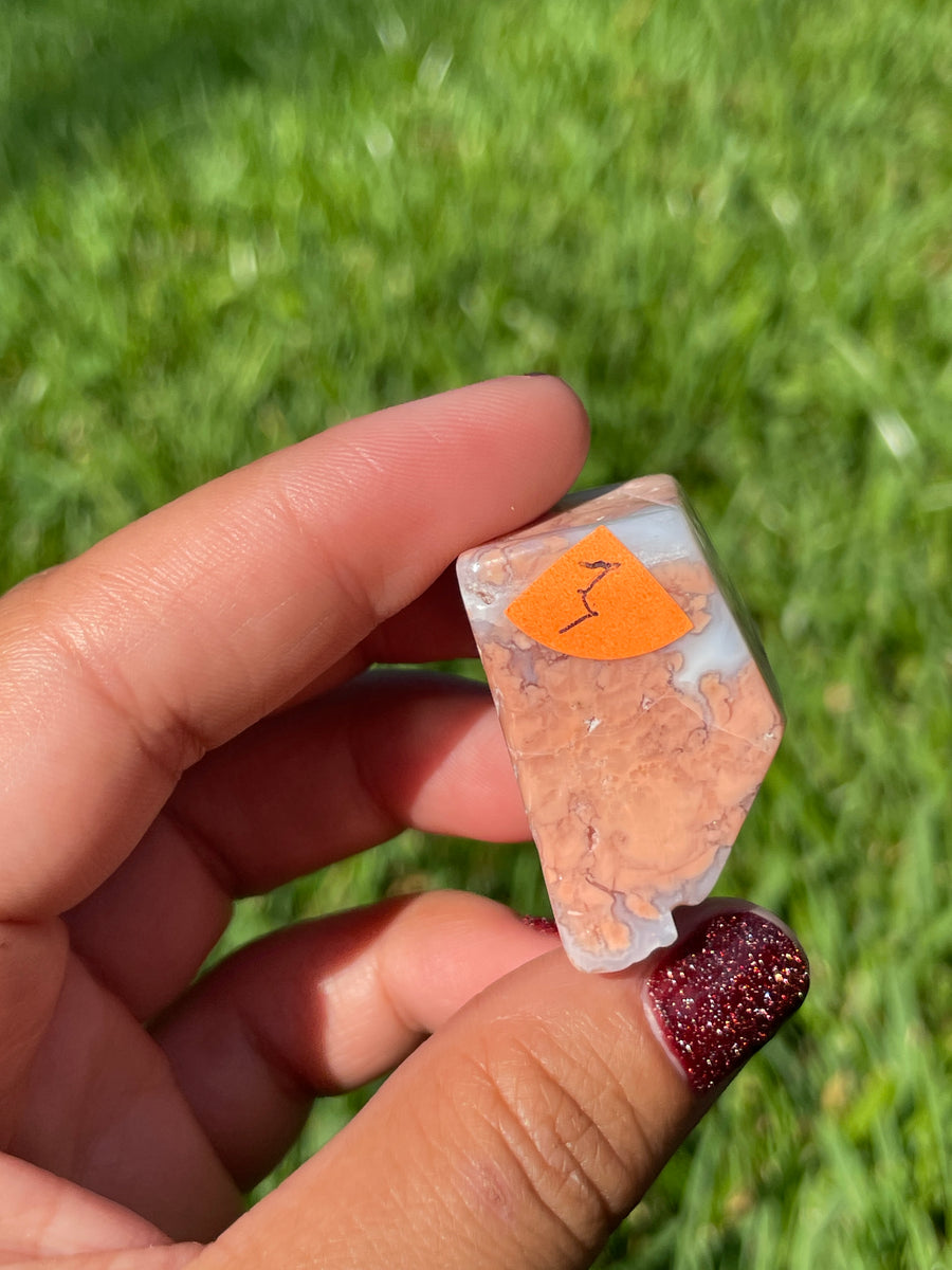 Pink petal Flower Agate free form