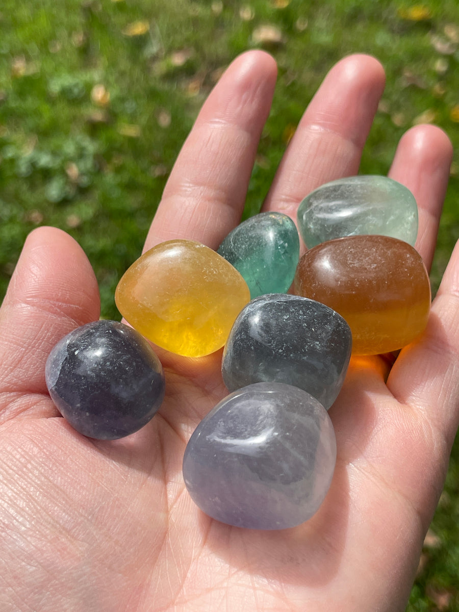 Fluorite colorful tumbles