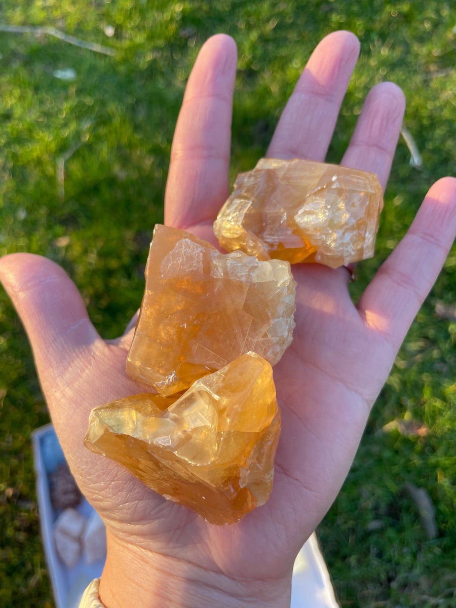 Honey Calcite Raw