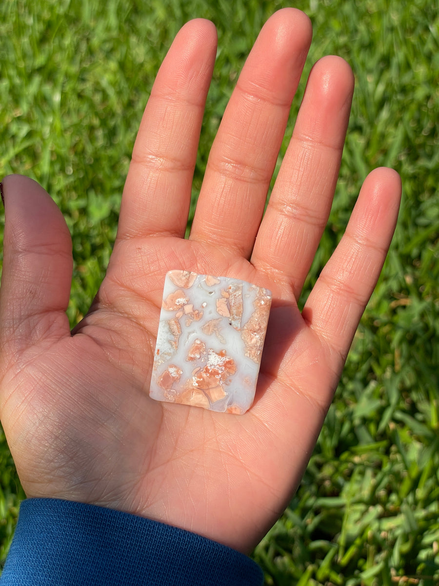 Pink petal Flower Agate free form