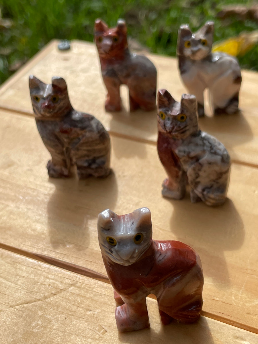 Cat carving soapstone