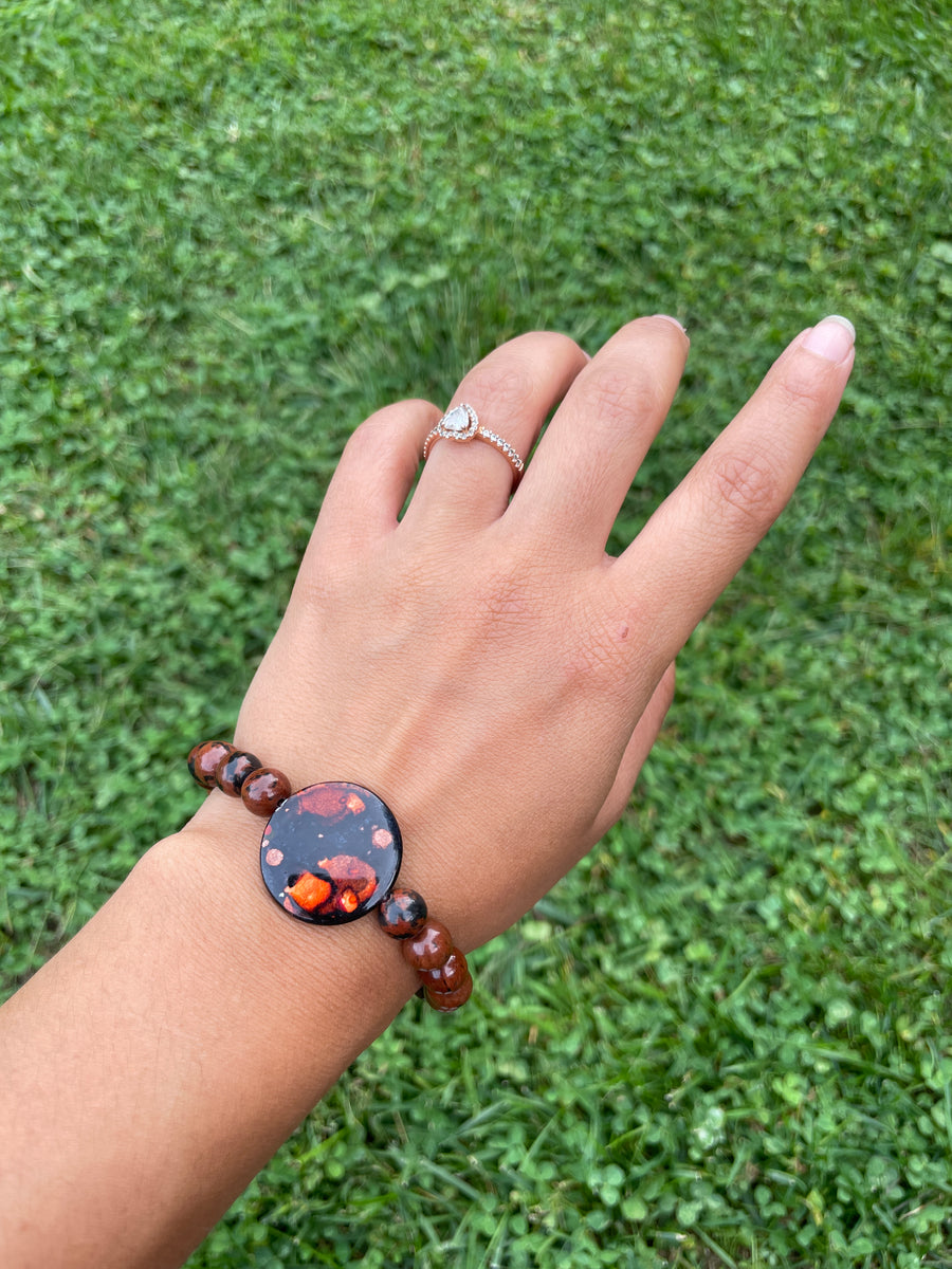 Mahogany Obsidian bracelet handmade