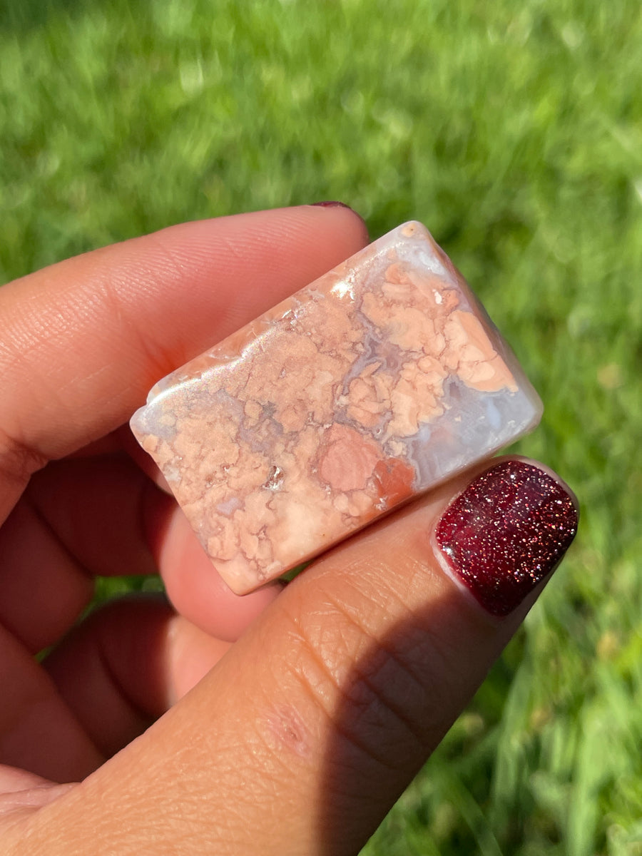 Pink petal Flower Agate free form