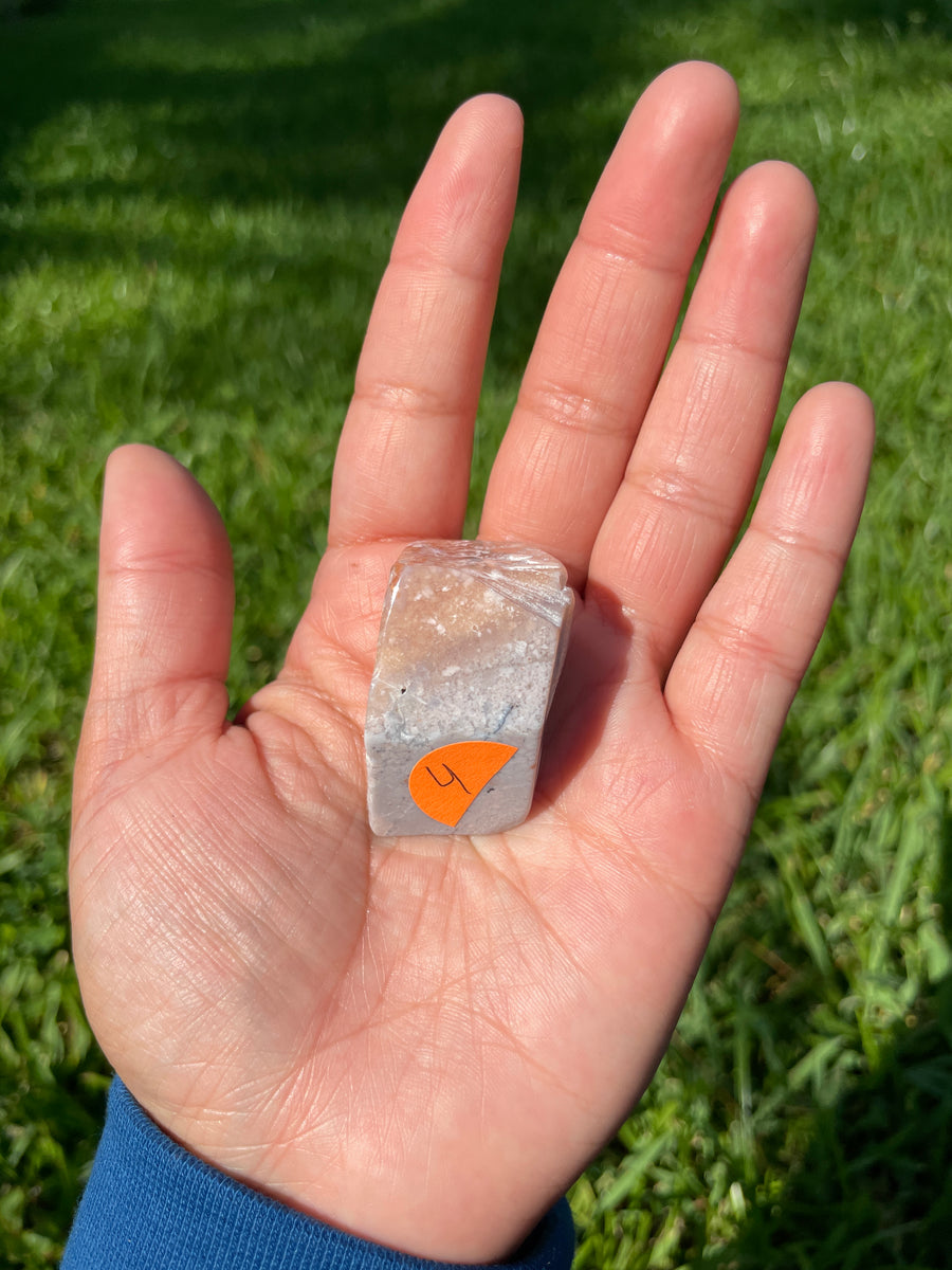 Pink petal Flower Agate free form