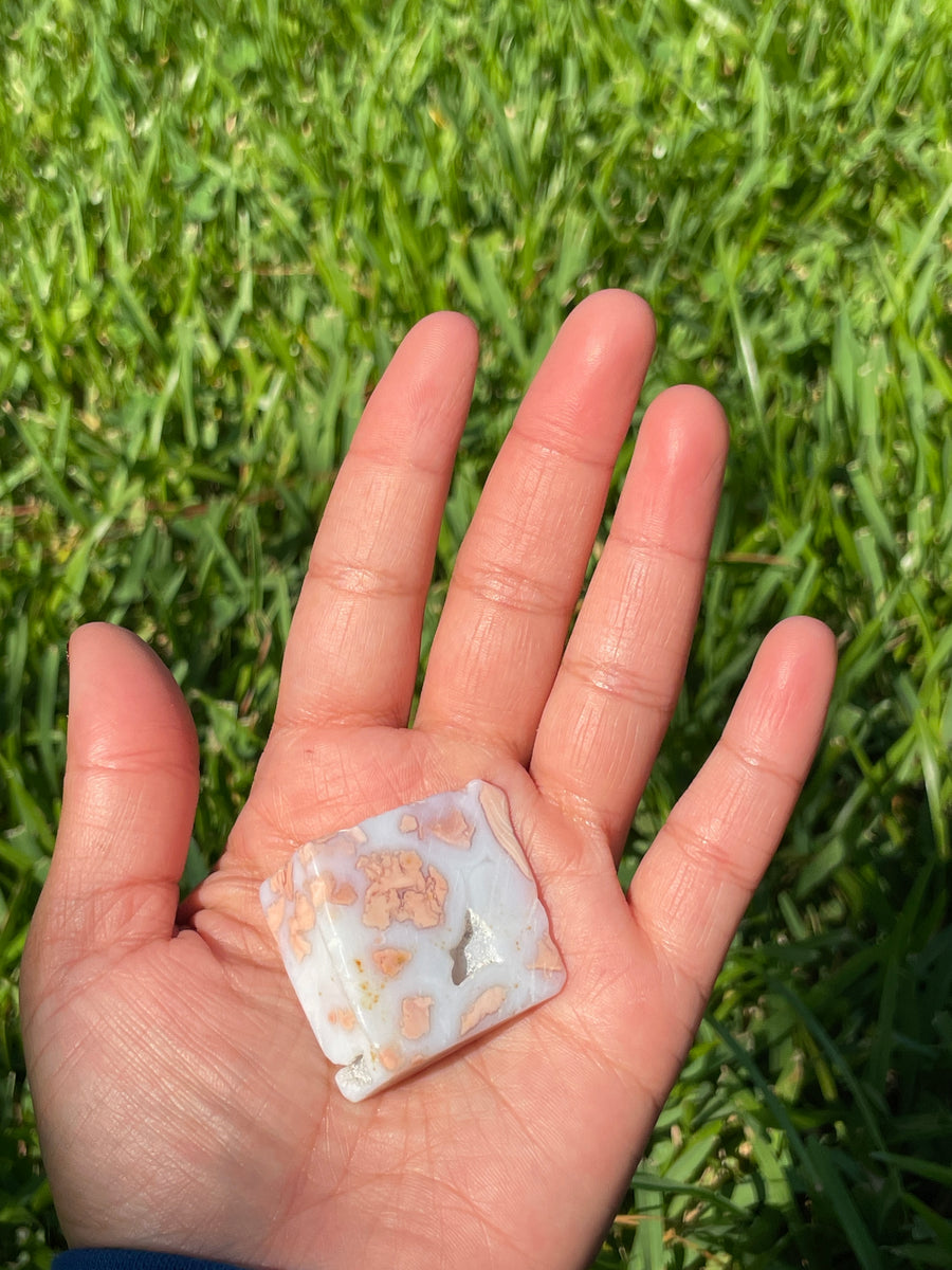 Pink petal Flower Agate free form