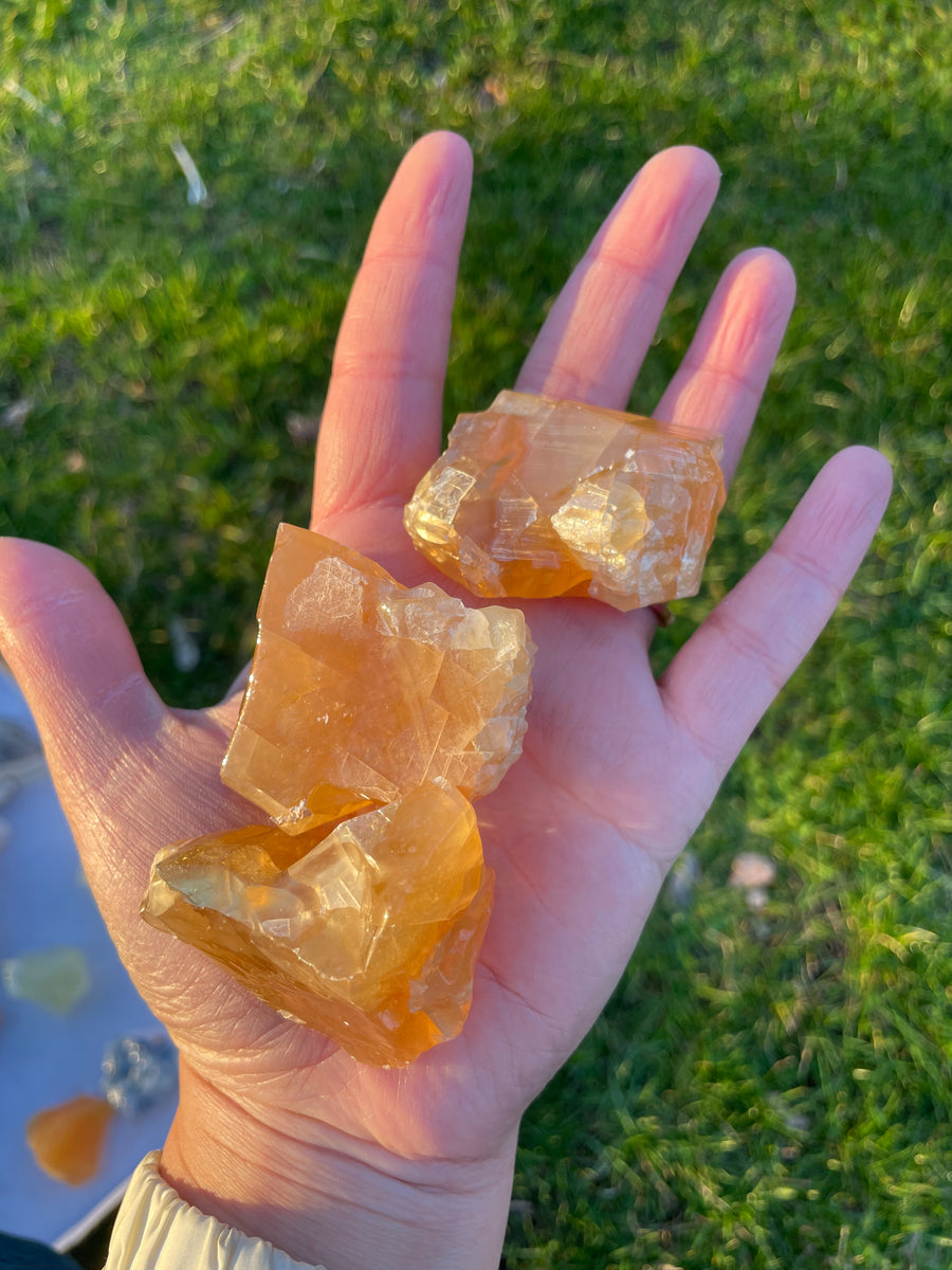 Honey Calcite Raw