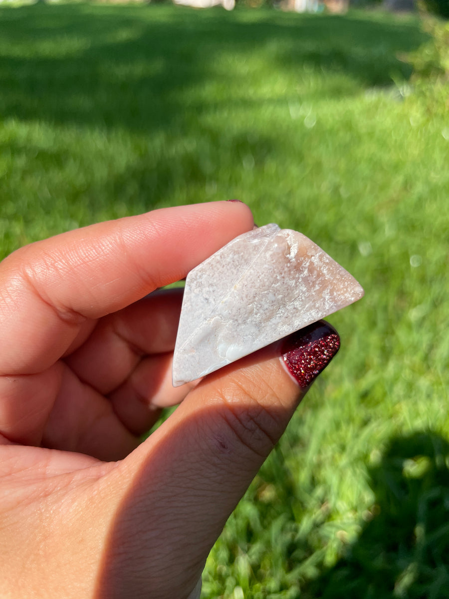 Pink petal Flower Agate free form