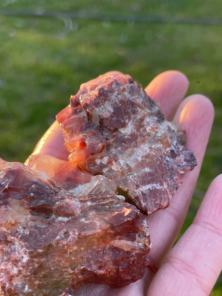 Red Calcite raw