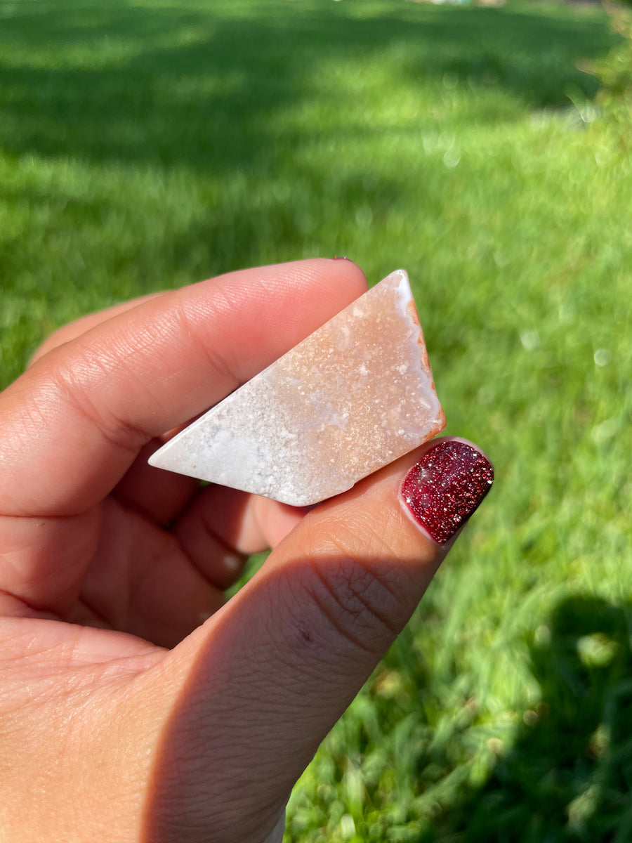 Pink petal Flower Agate free form