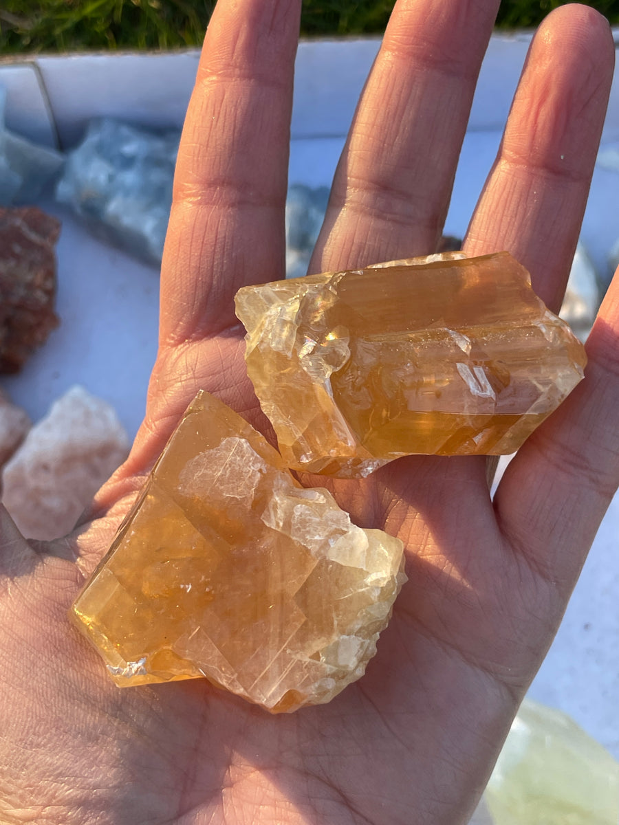 Honey Calcite Raw