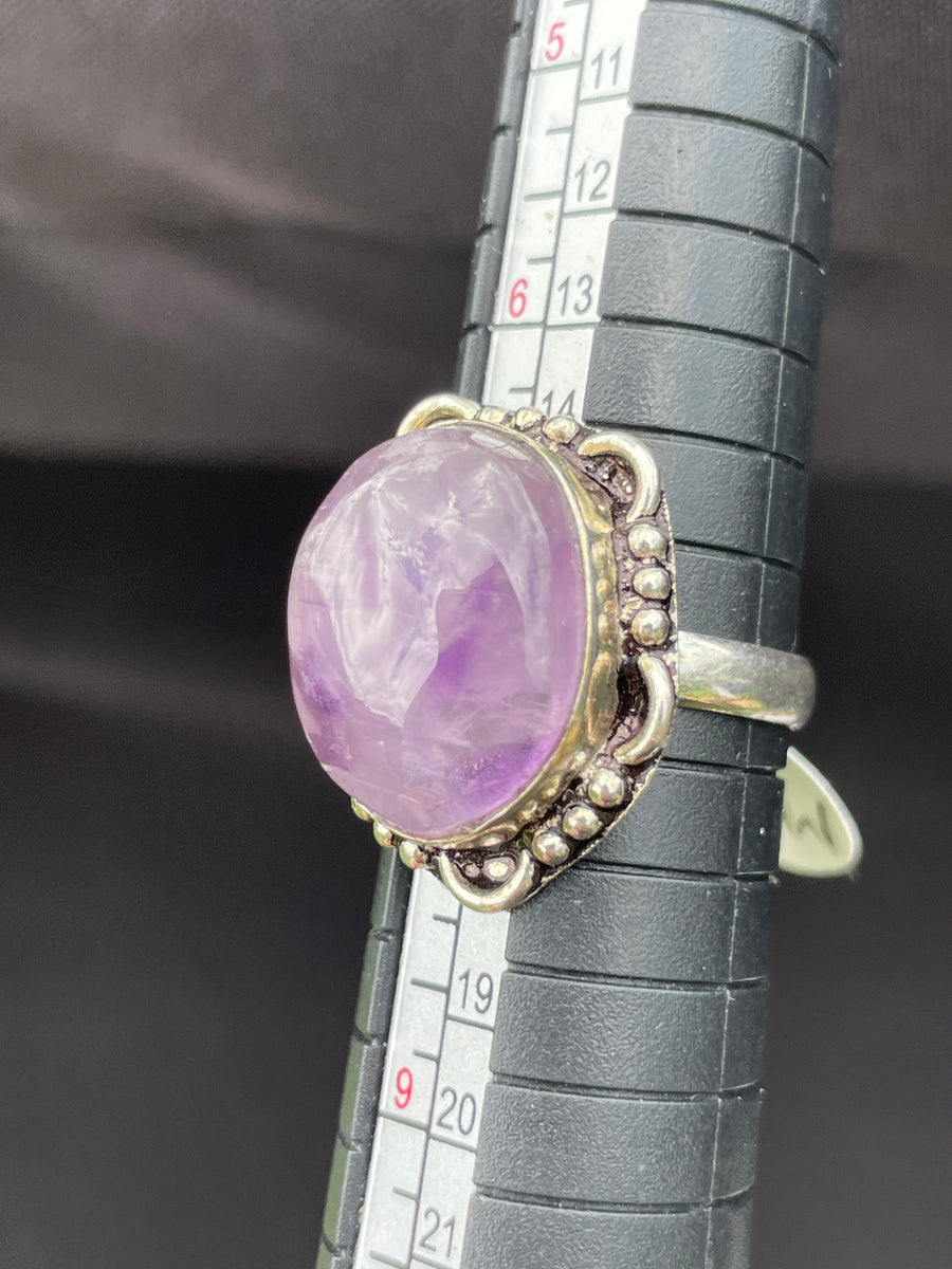 Purple fluorite ring size 7