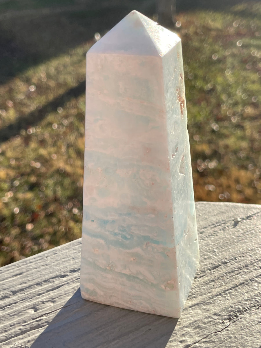 Caribbean calcite tower 4.7” tall