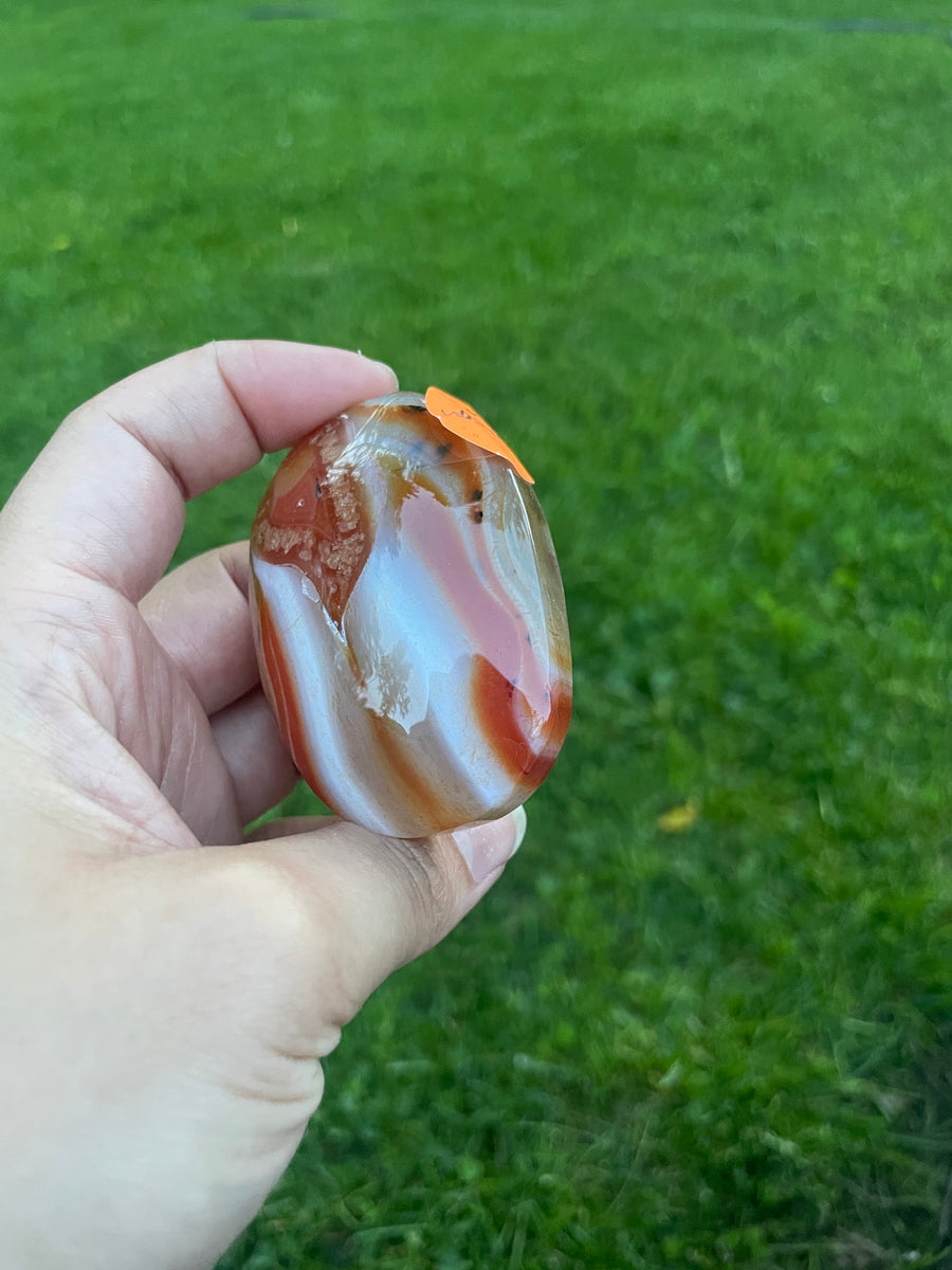 High quality Carnelian Palm stone