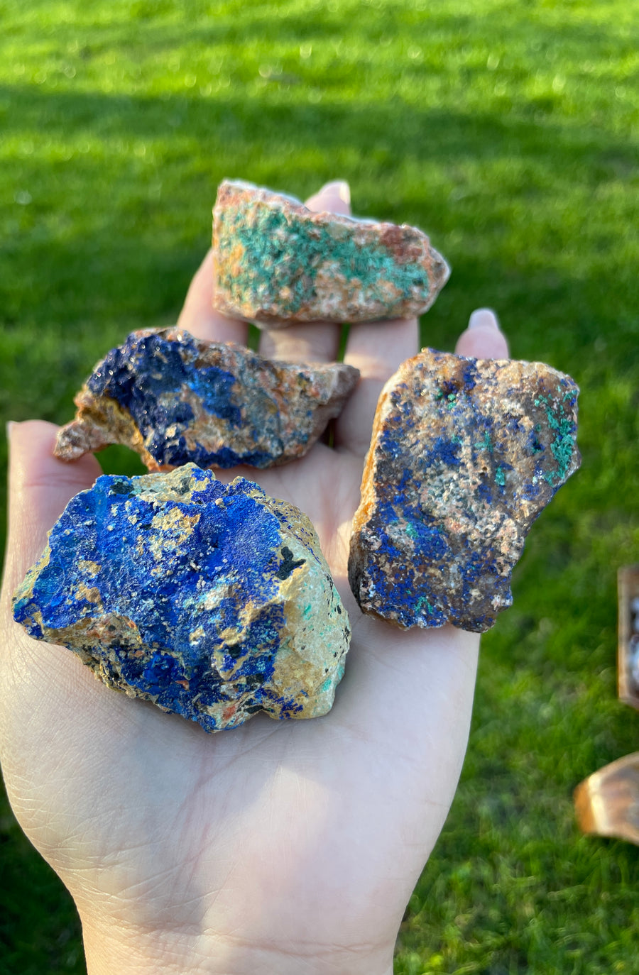 Azurite and malachite specimen