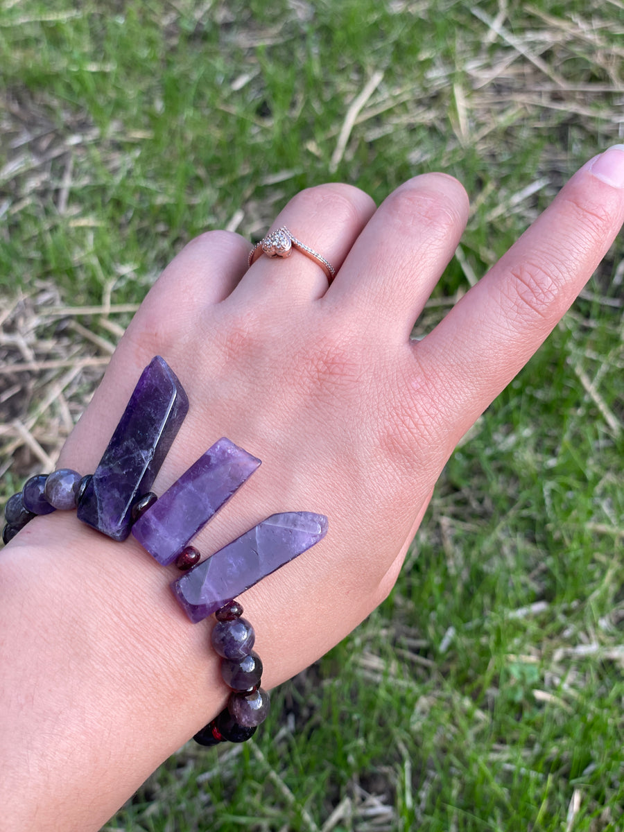 Amethyst and Garnet bracelet