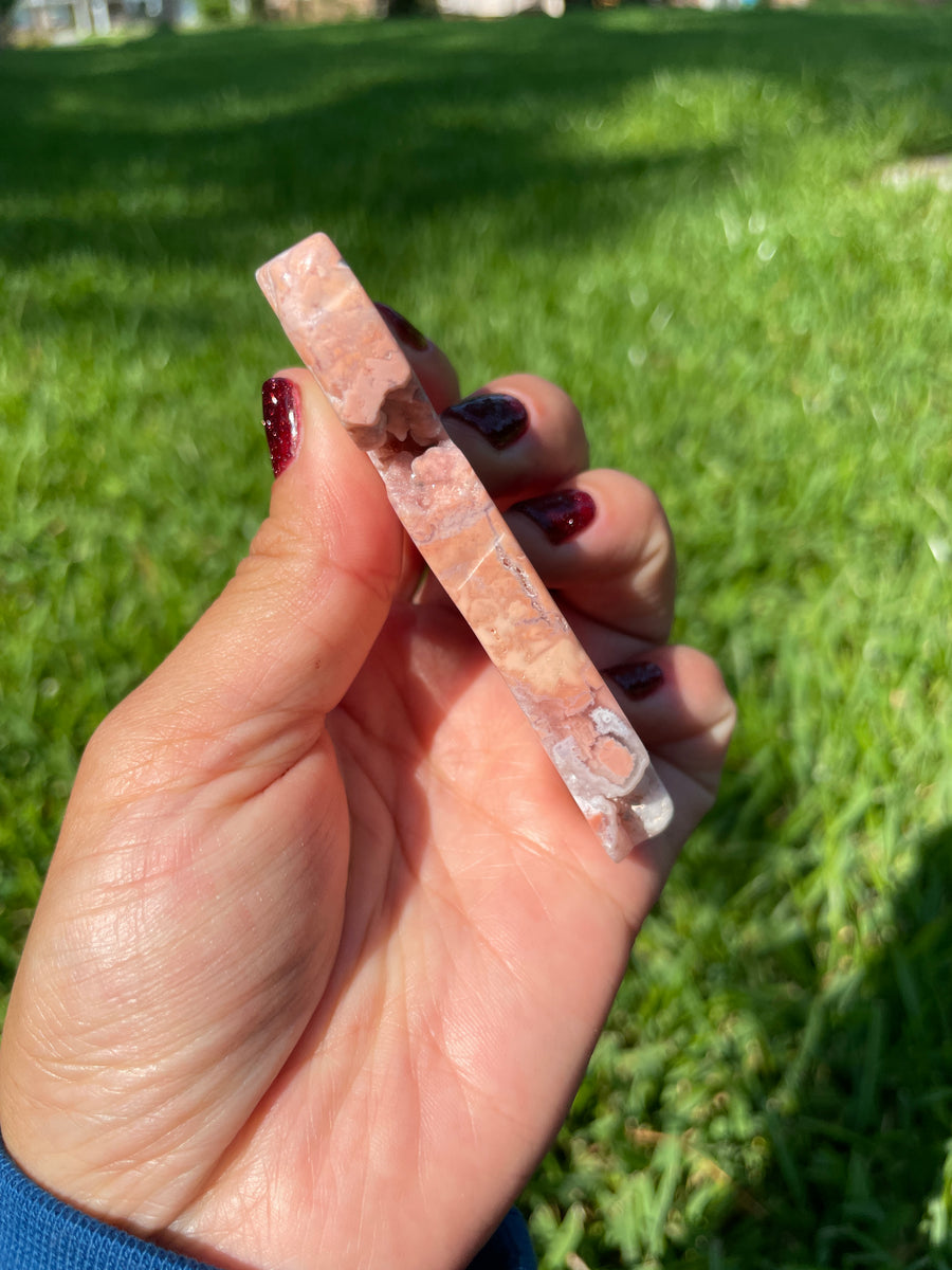 Pink petal Flower Agate free form