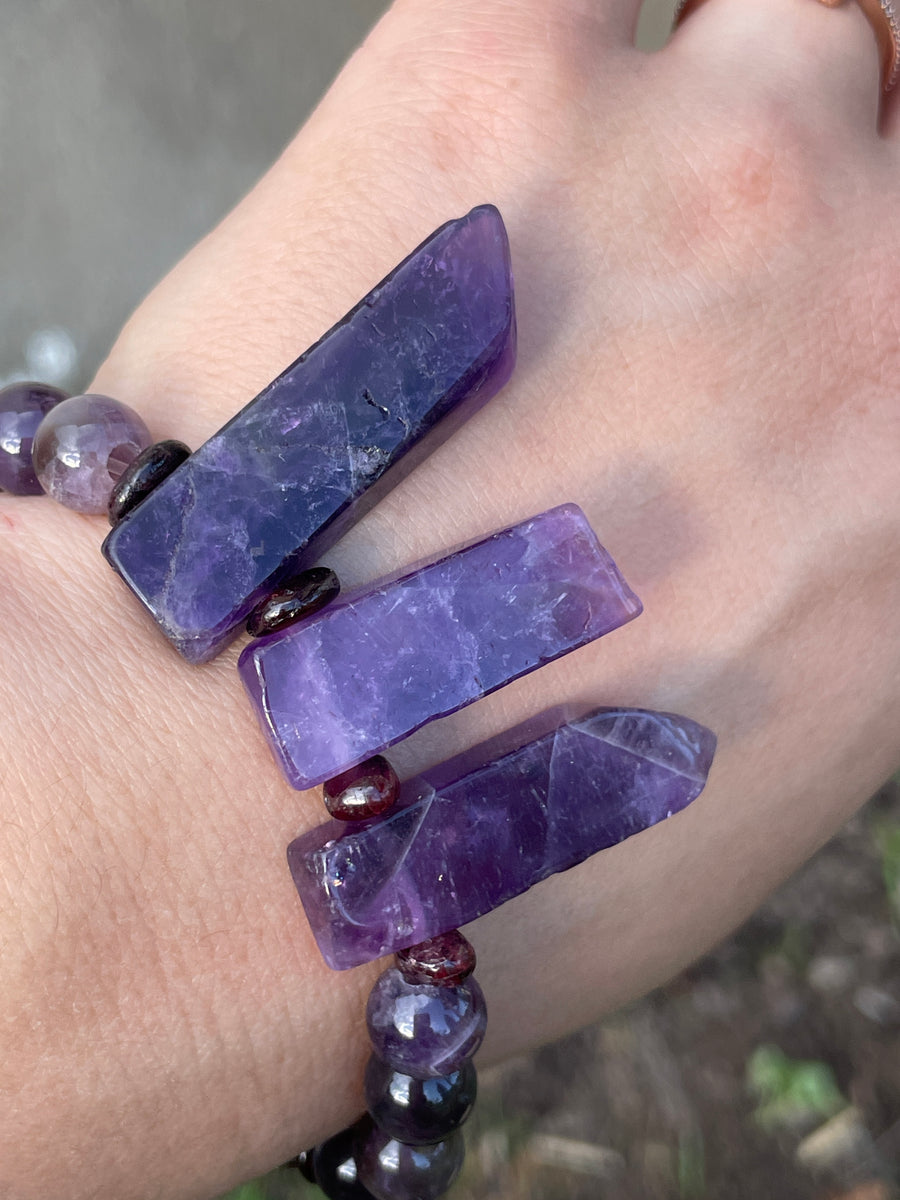 Amethyst and Garnet bracelet