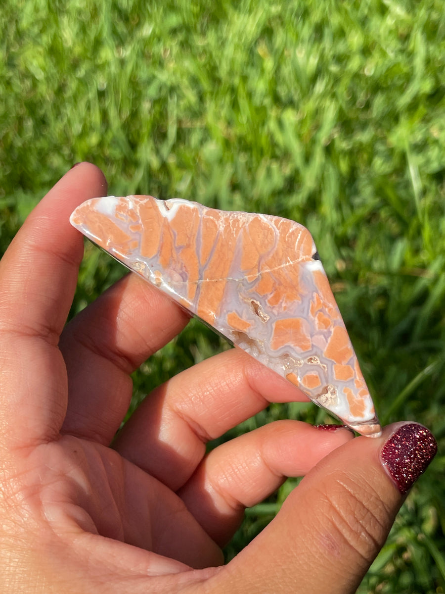 Pink petal Flower Agate free form