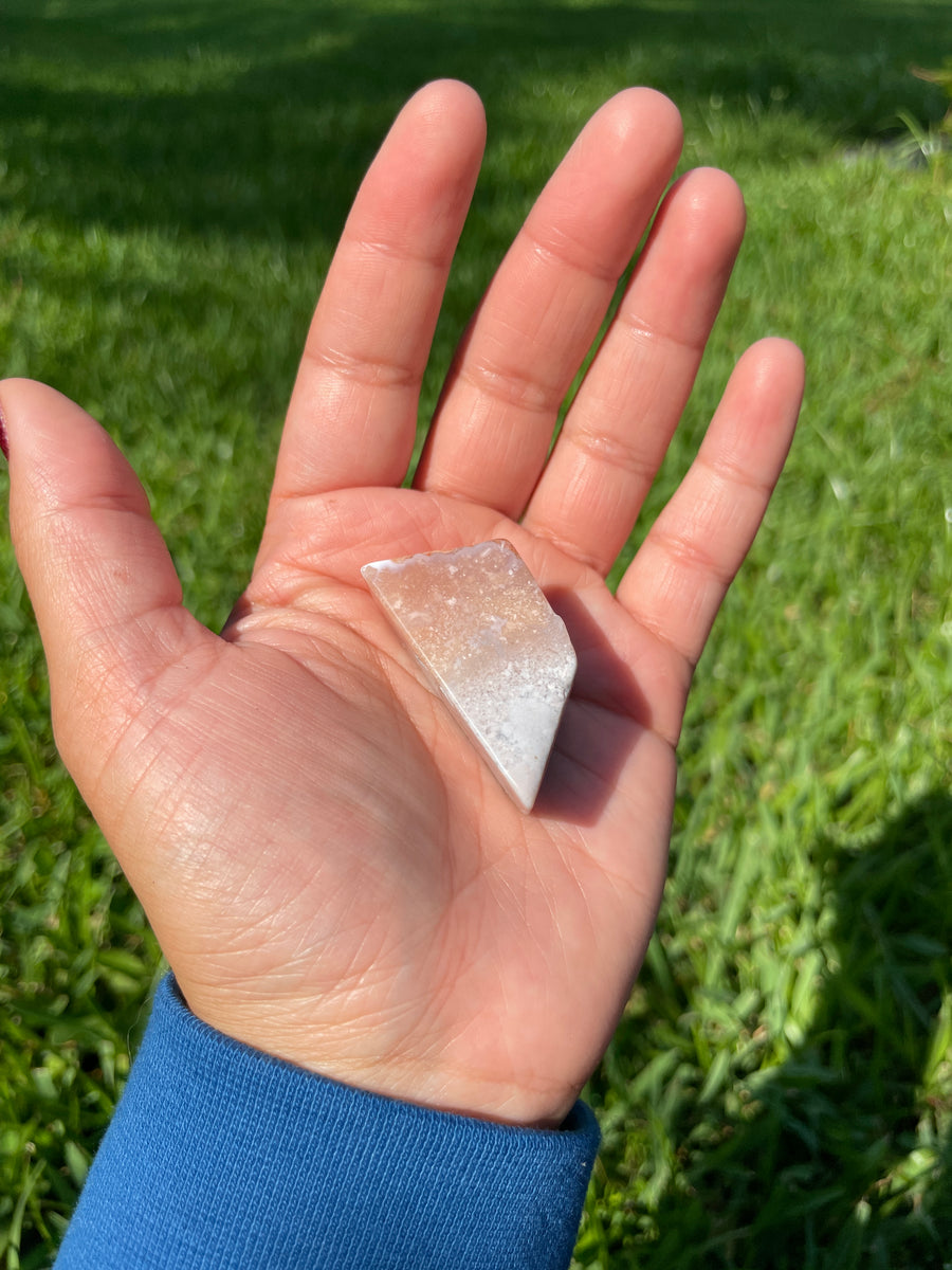 Pink petal Flower Agate free form