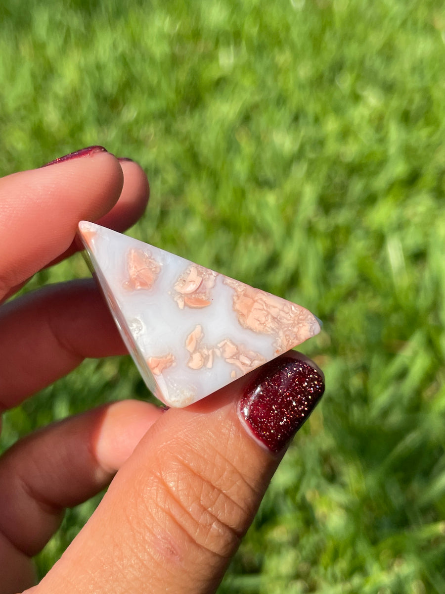 Pink petal Flower Agate free form