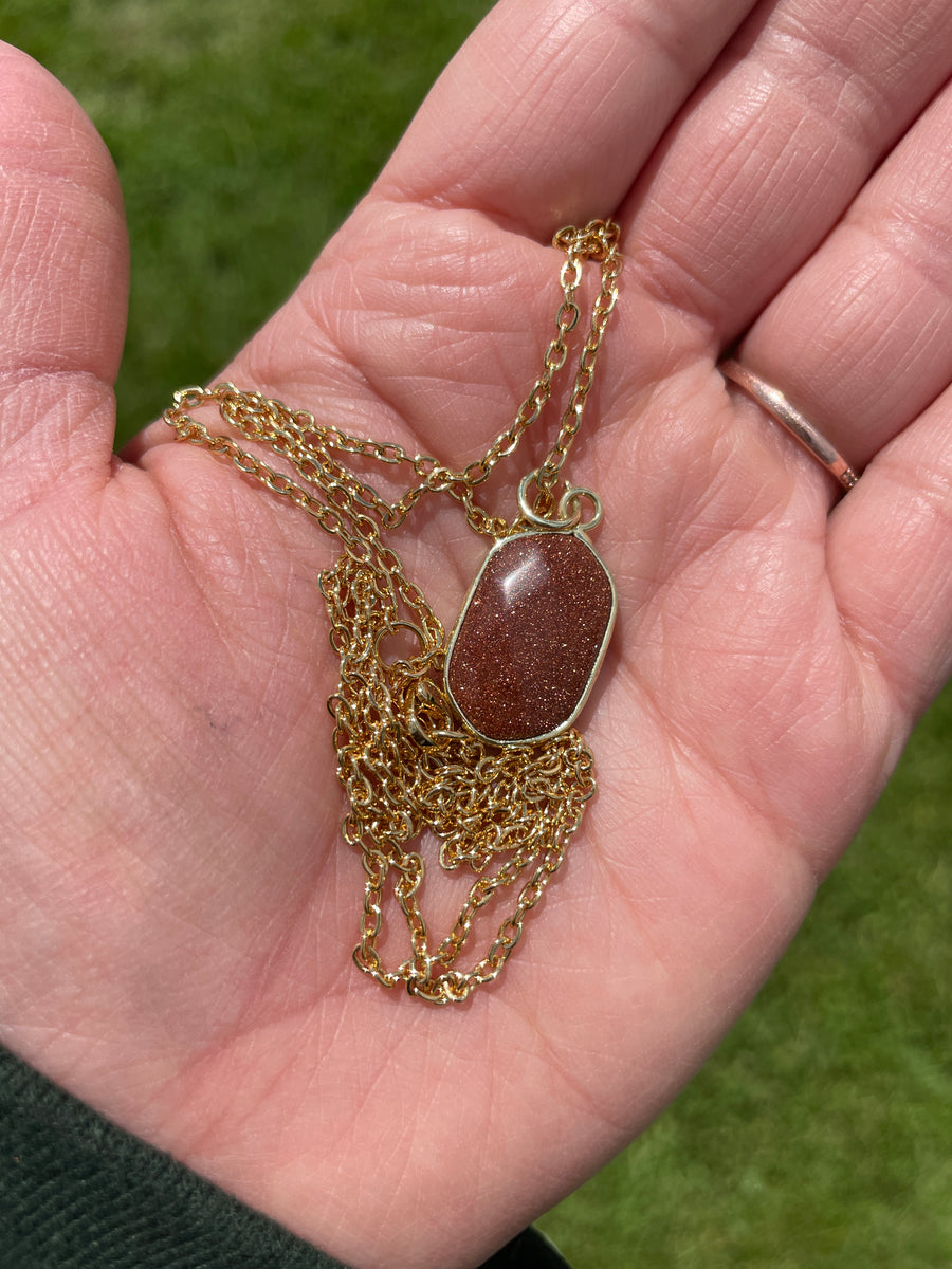 Goldstone necklace hypoallergenic