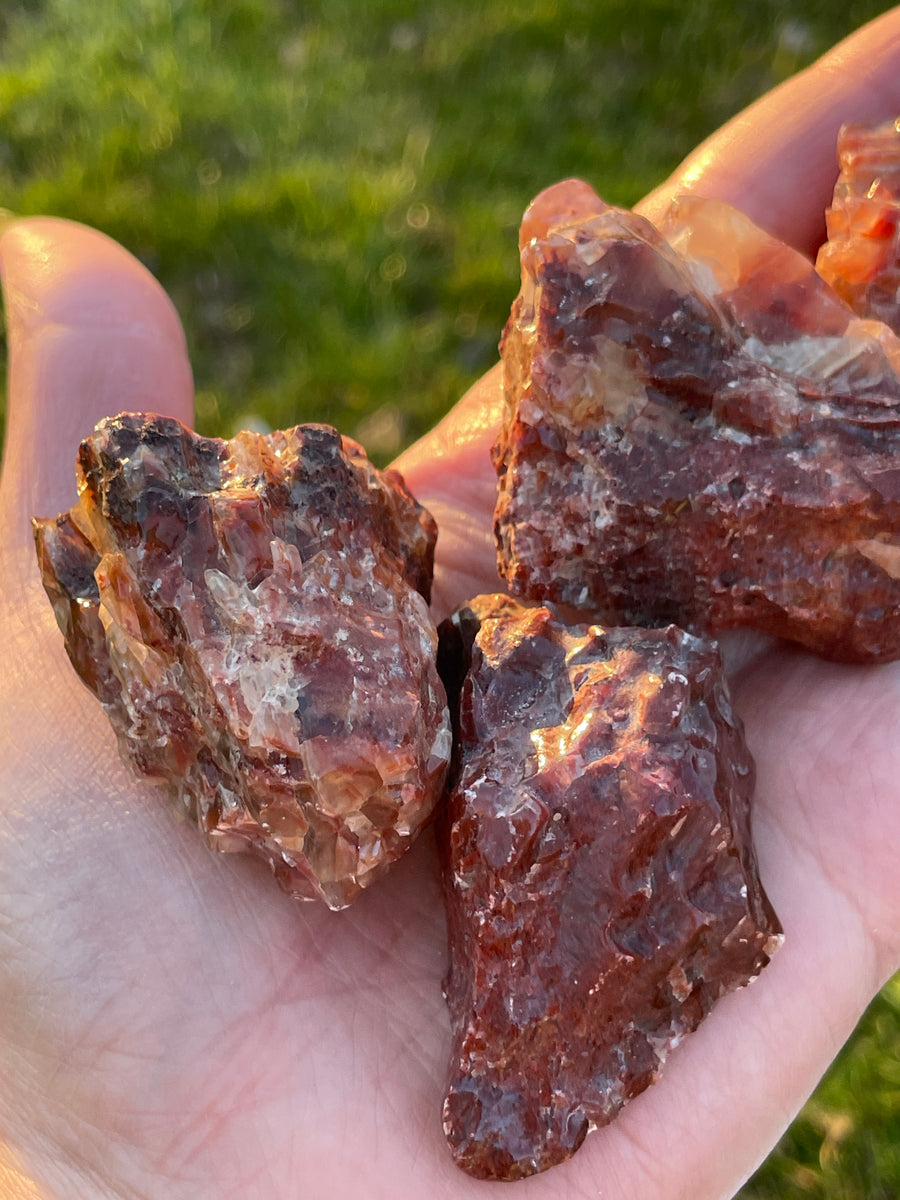 Red Calcite raw