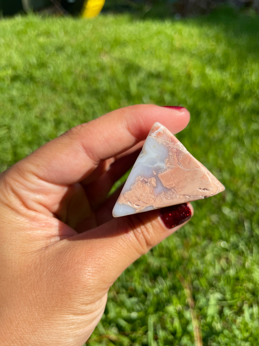 Pink Flower Agate free form