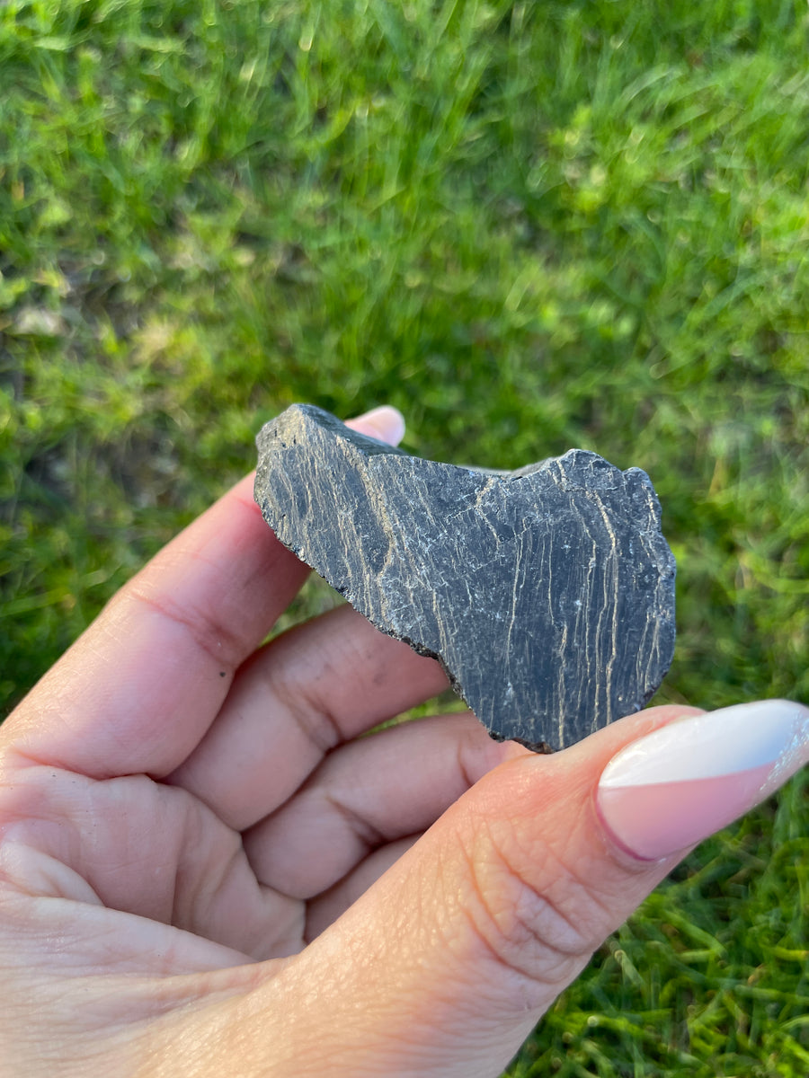 Black tourmaline raw chunk