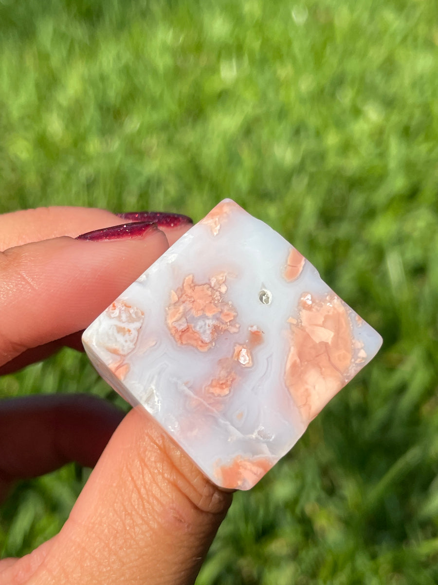 Pink petal Flower Agate free form