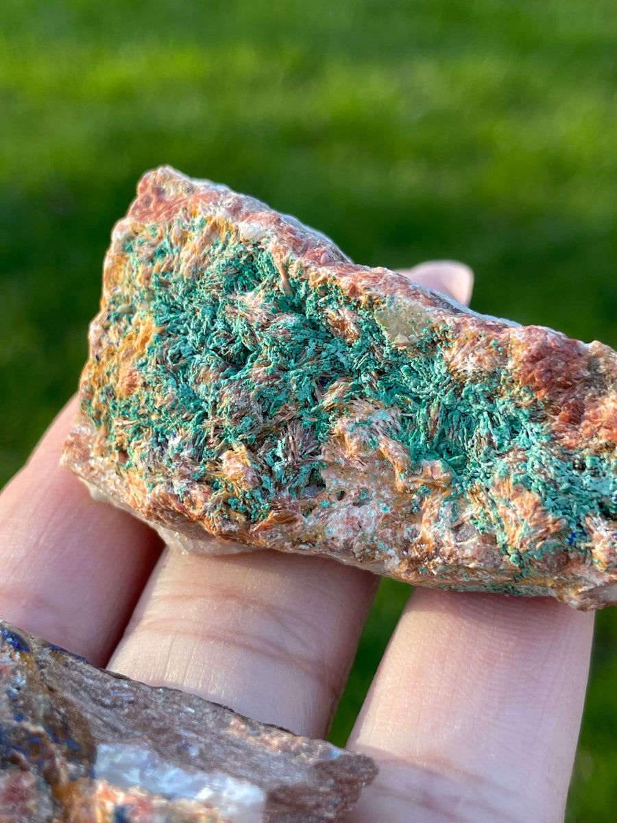 Azurite and malachite specimen