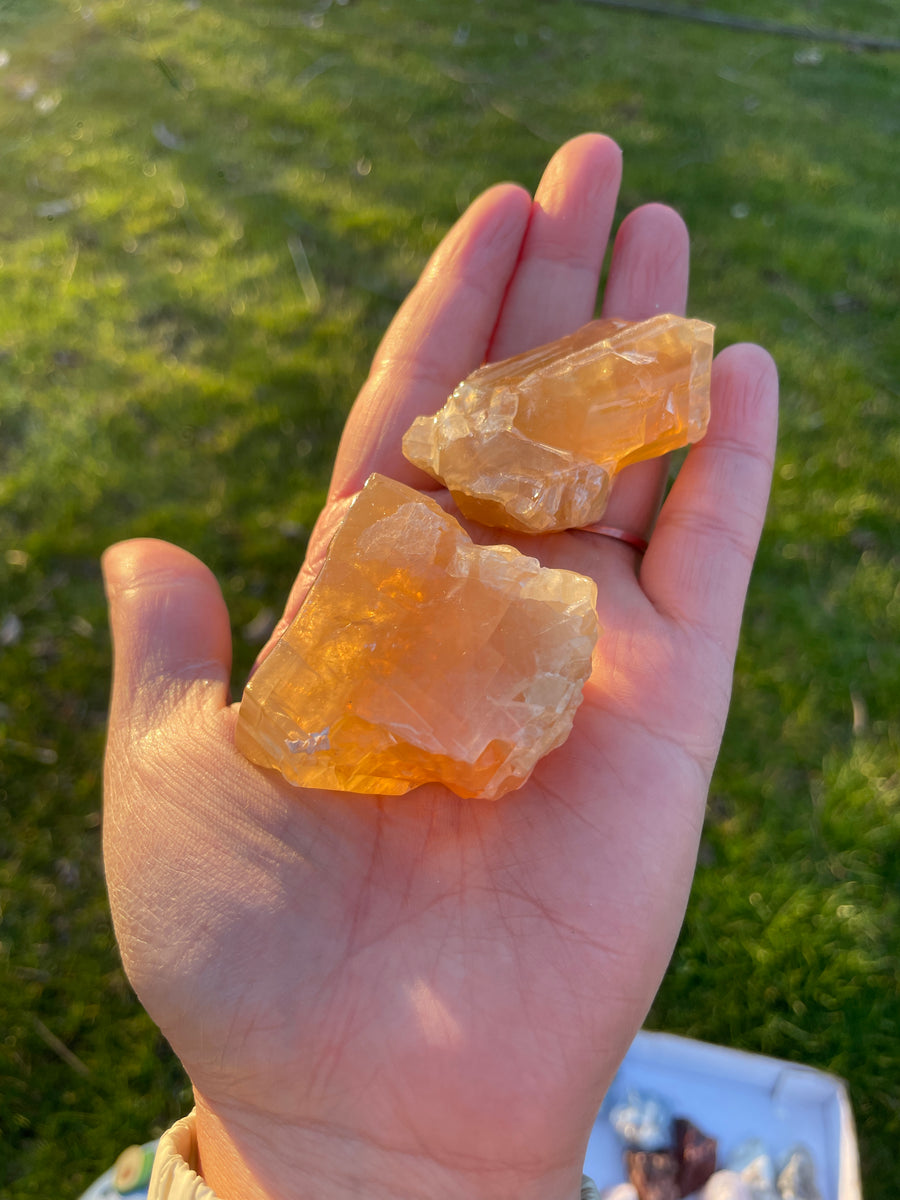 Honey Calcite Raw