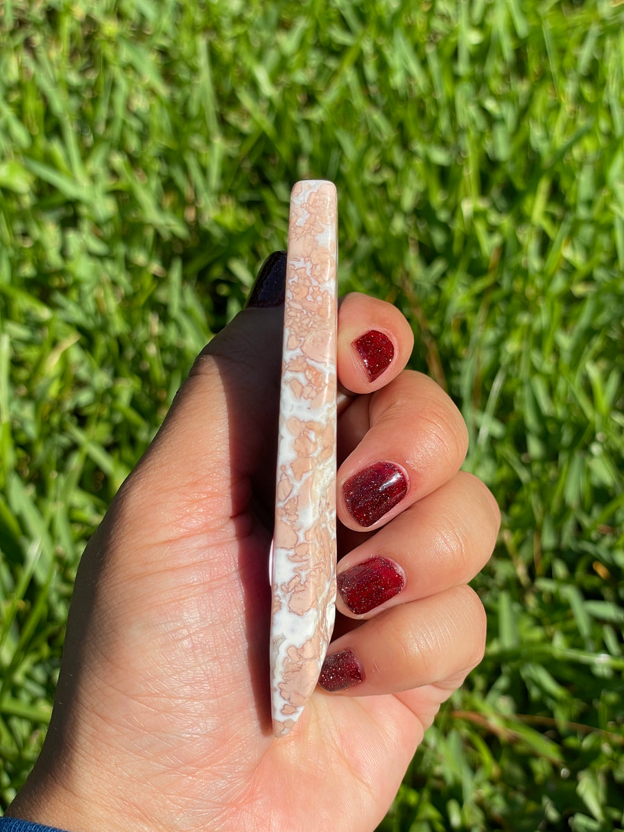 Pink petal Flower Agate free form