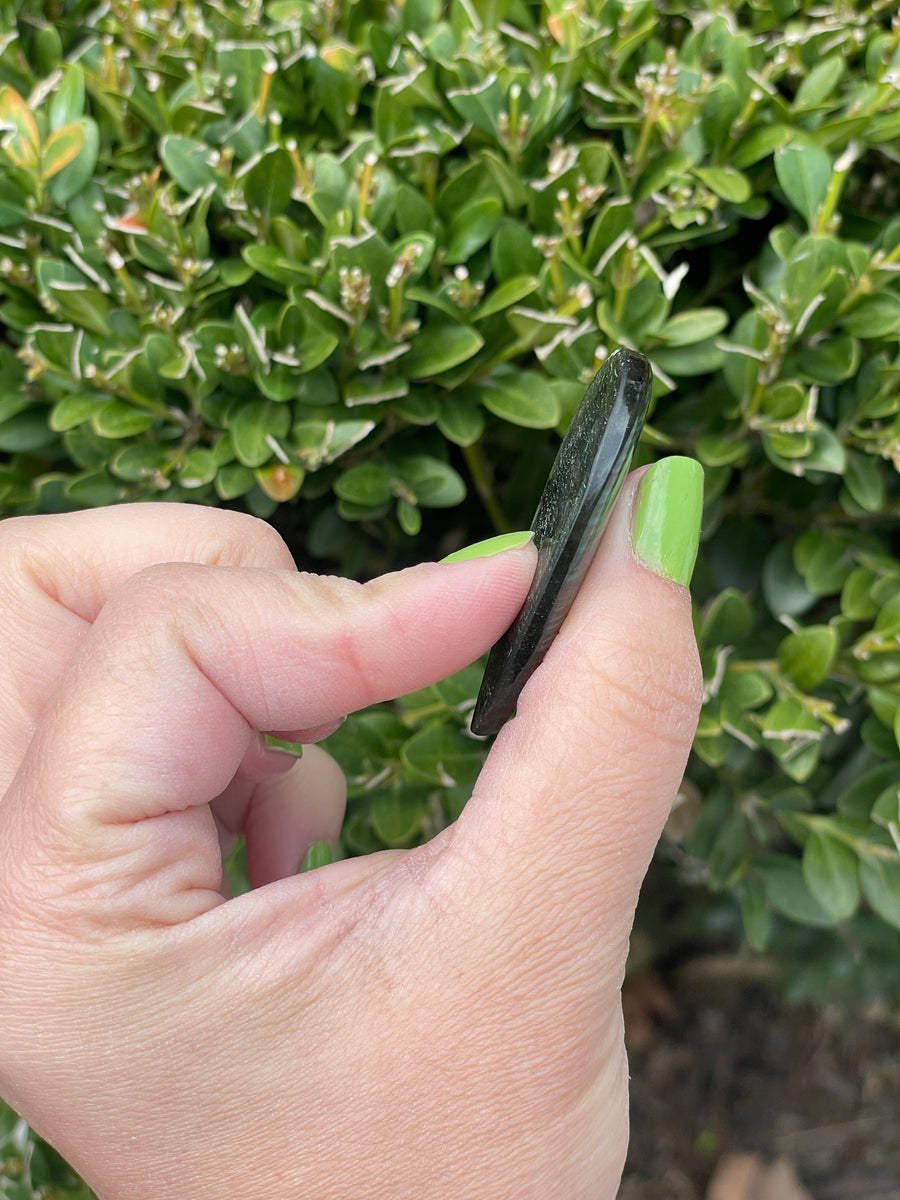 Labradorite cabochon worry stone