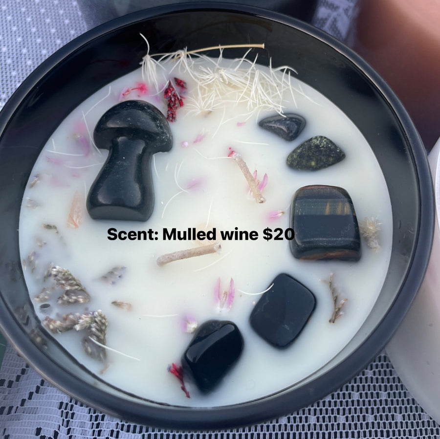 Mulled wine scented crystal candle