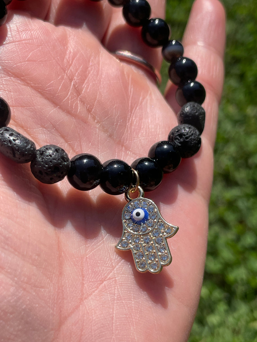 Evil eye bracelet protection and stress relief