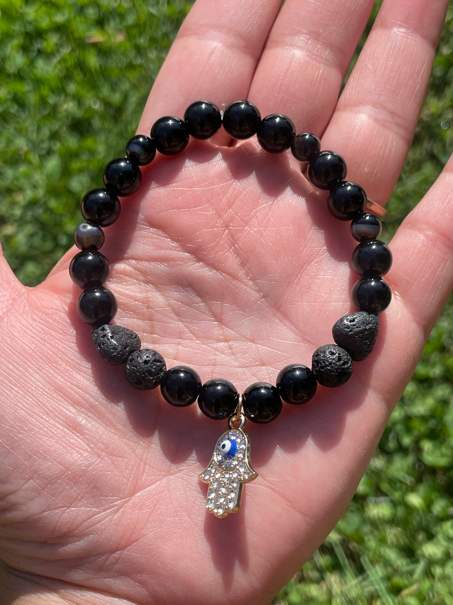 Evil eye bracelet protection and stress relief