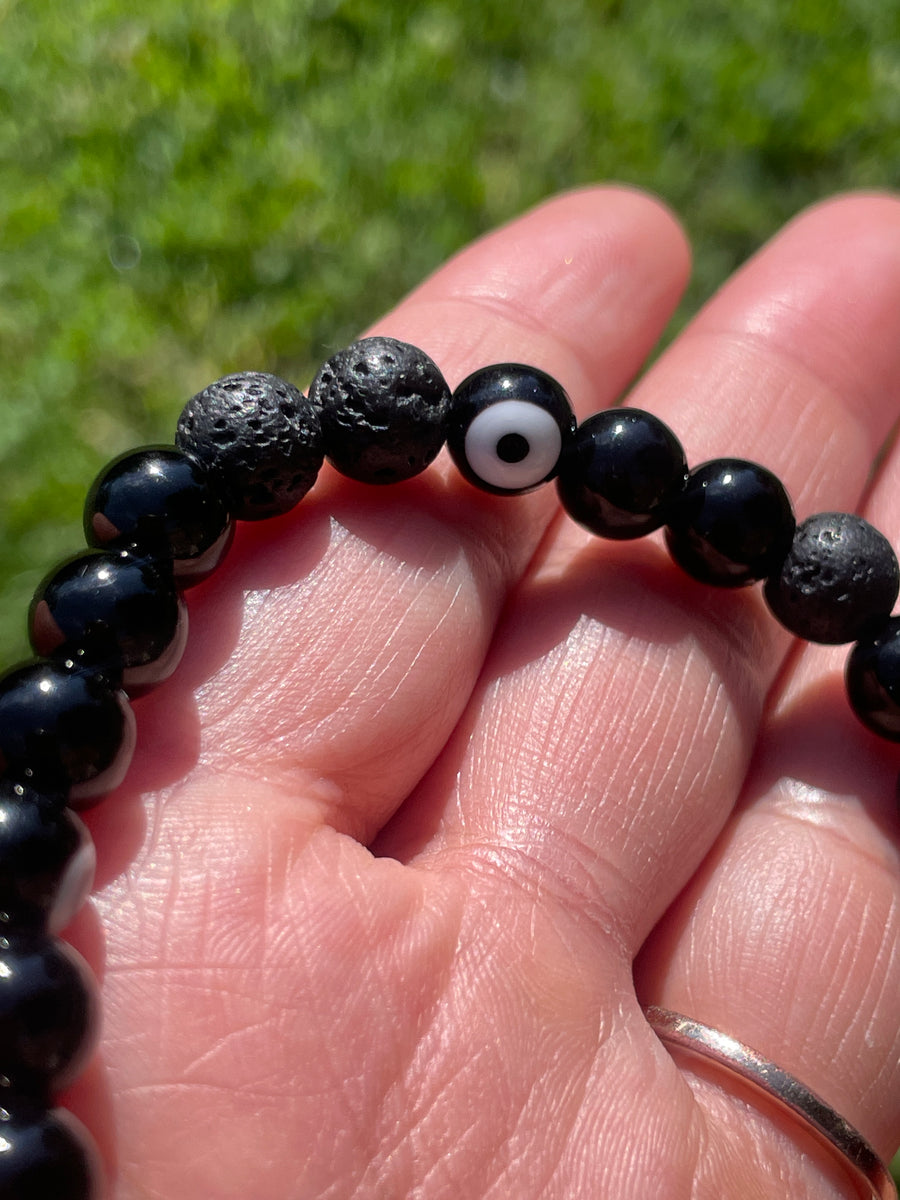 Evil eye bracelet protection and stress relief