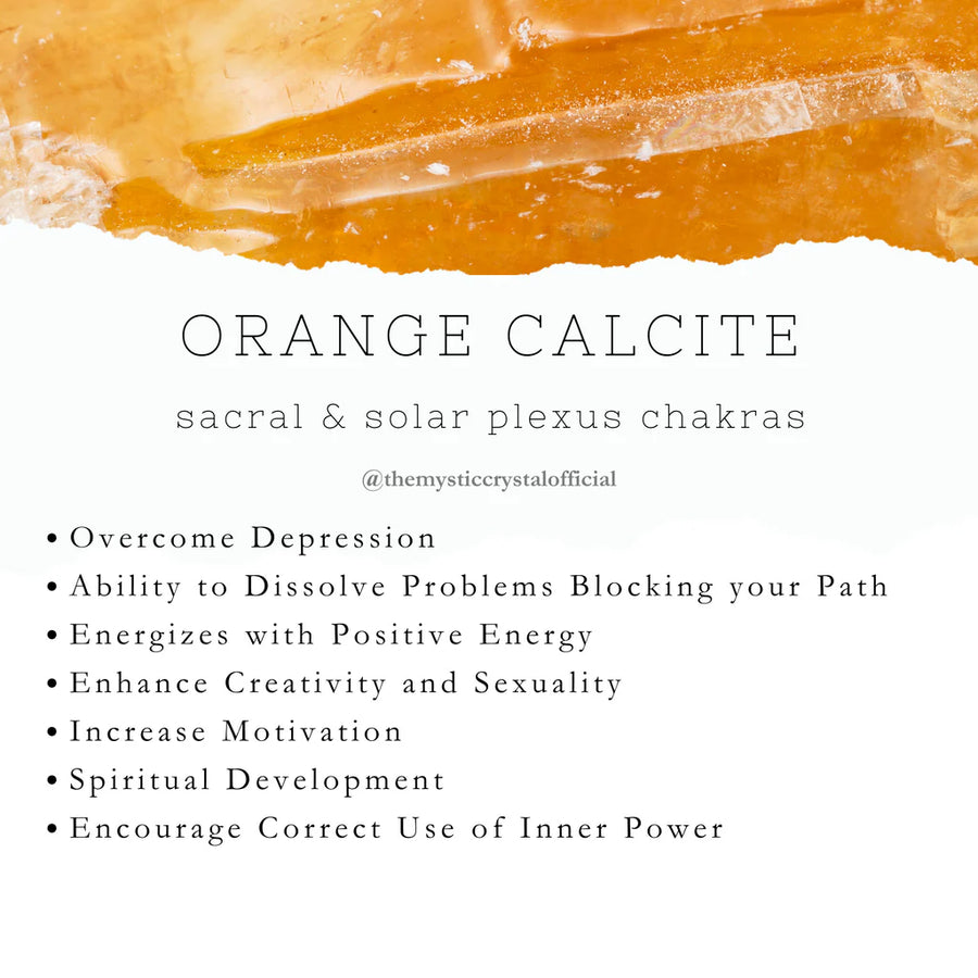 Orange calcite raw