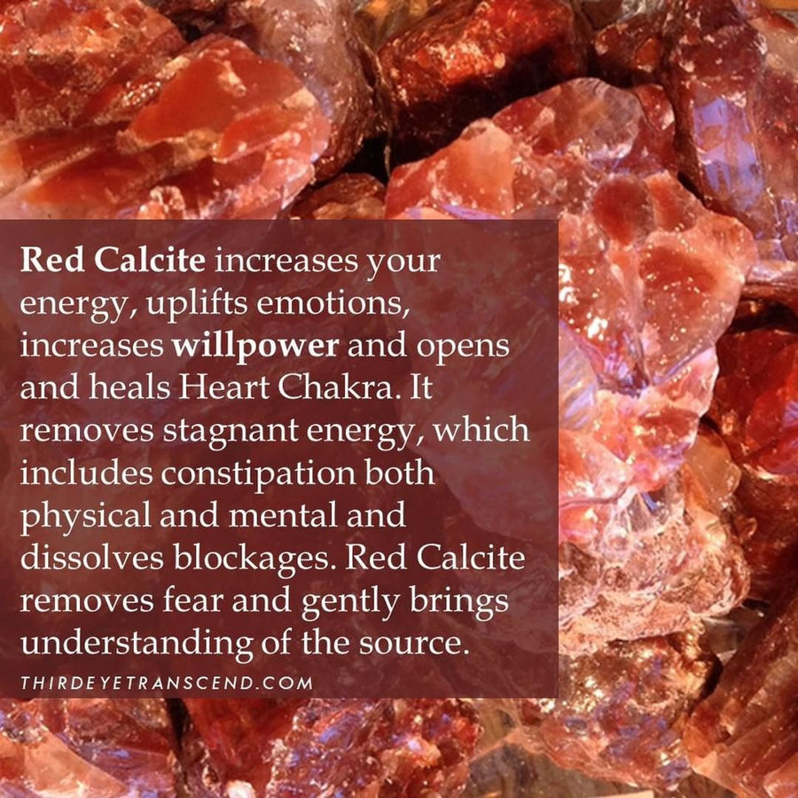 Red Calcite raw