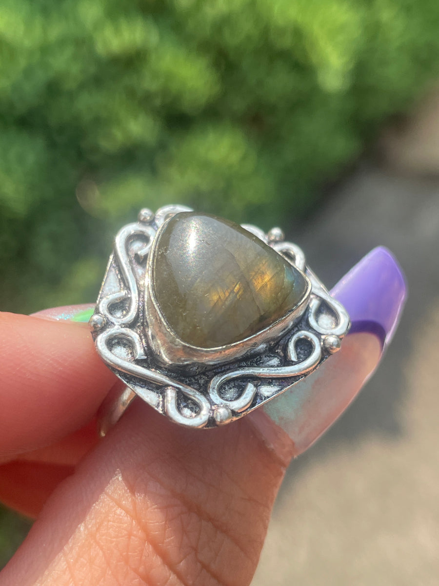 Labradorite Sterling silver ring size 7.5