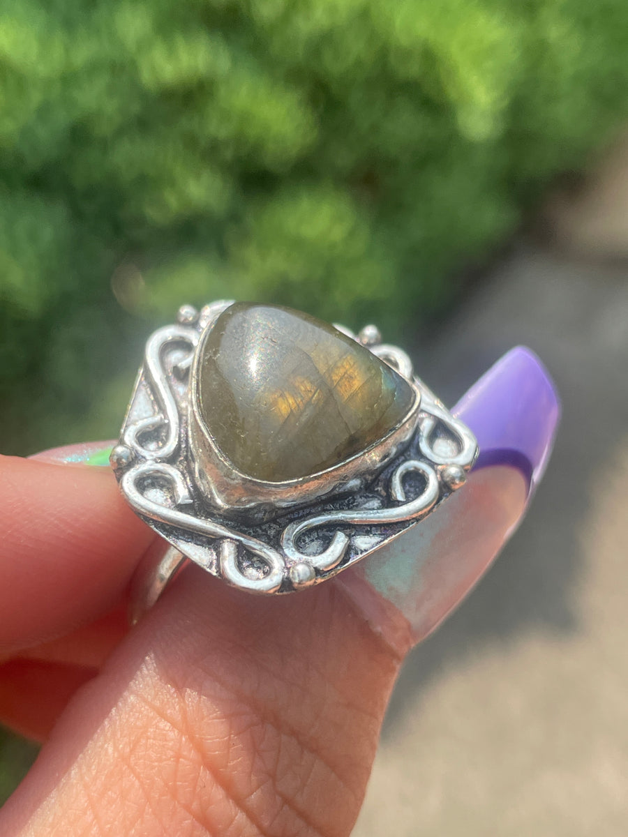 Labradorite Sterling silver ring size 7.5