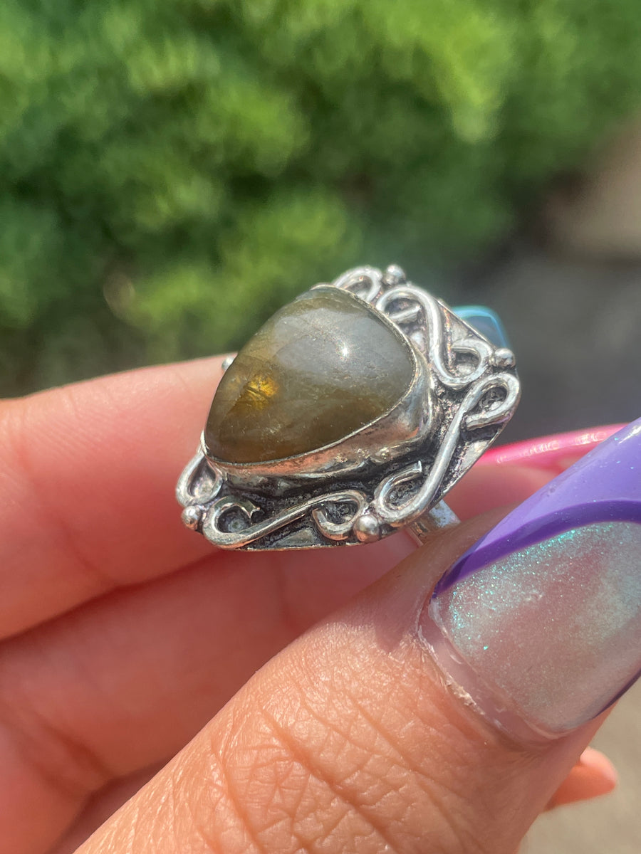 Labradorite Sterling silver ring size 7.5