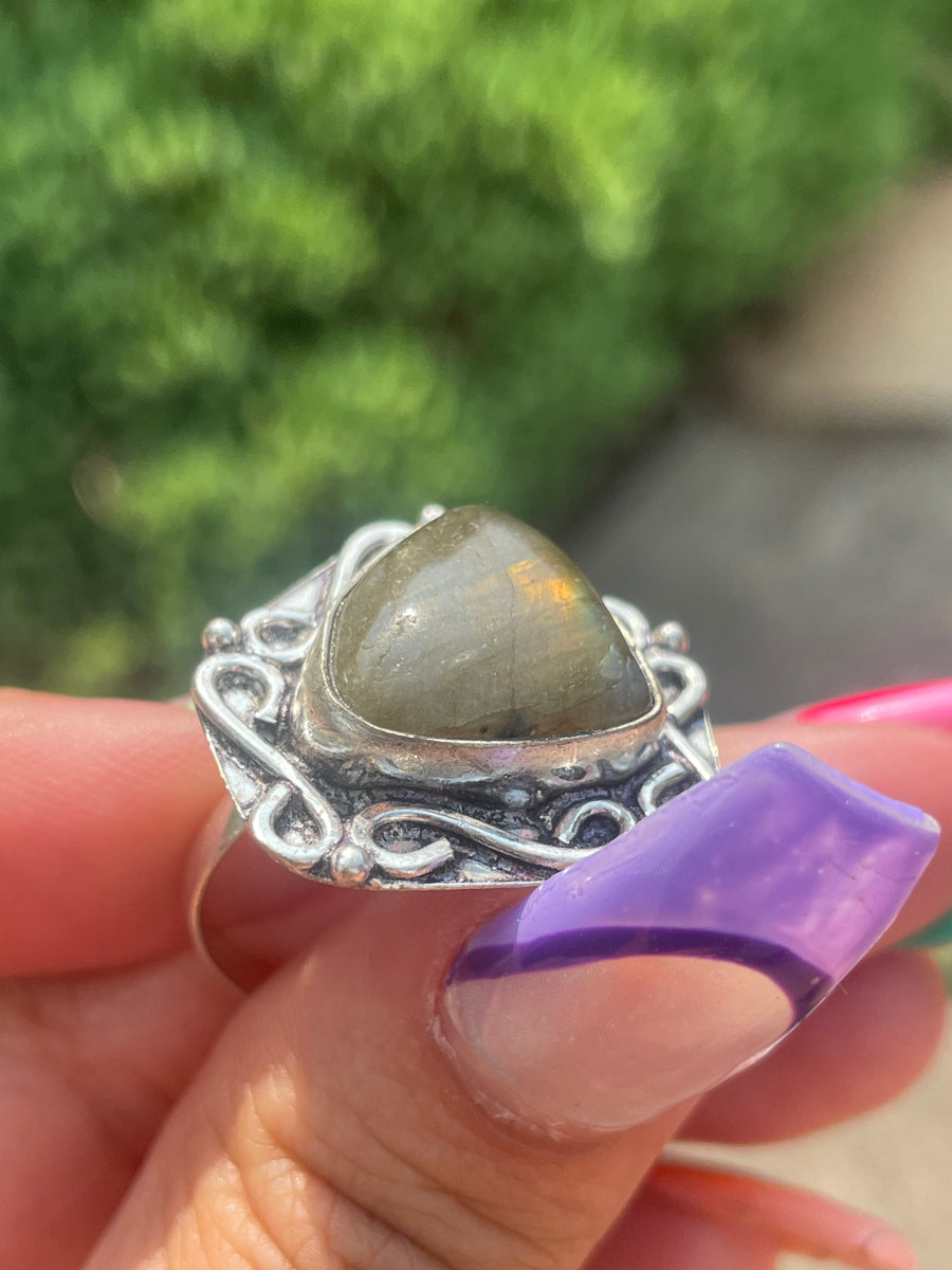 Labradorite Sterling silver ring size 7.5