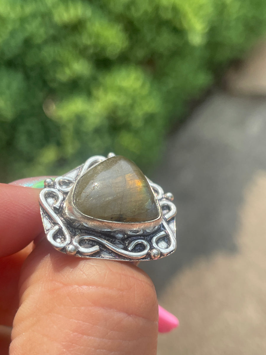 Labradorite Sterling silver ring size 7.5