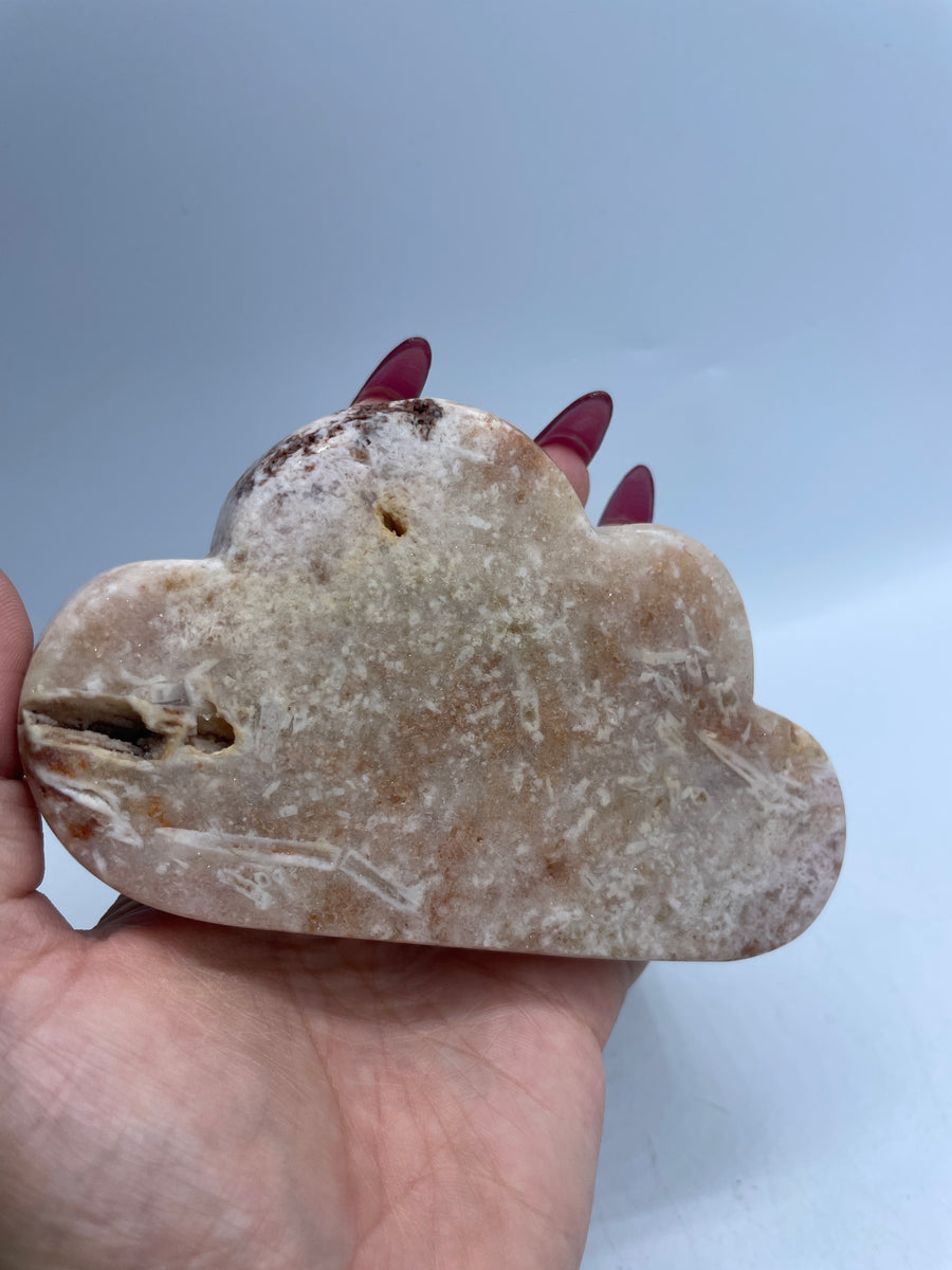 Large Pink Amethyst Cloud carving Large