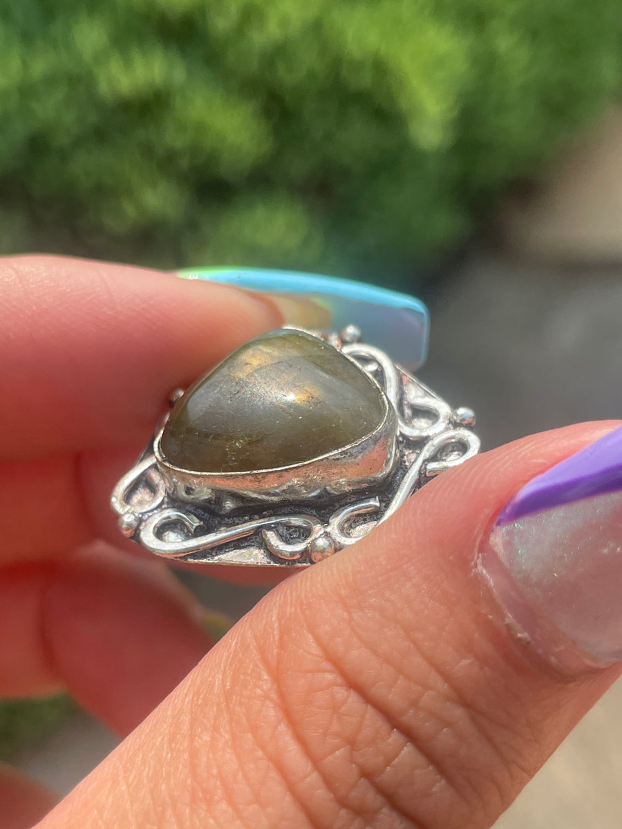 Labradorite Sterling silver ring size 7.5