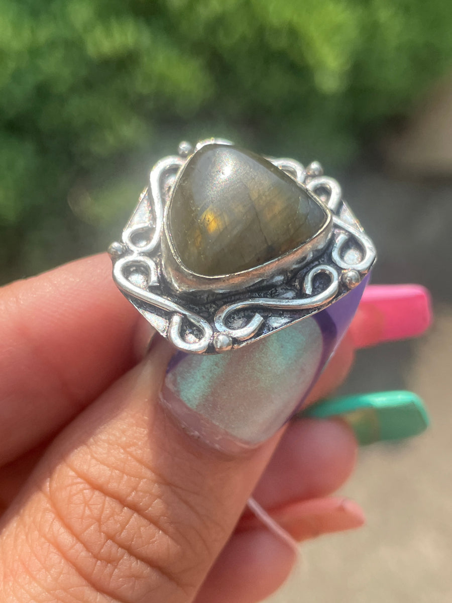 Labradorite Sterling silver ring size 7.5