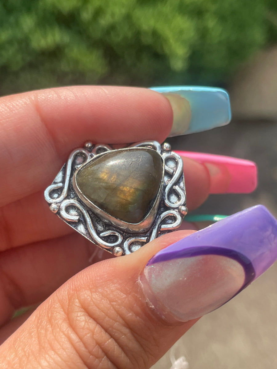 Labradorite Sterling silver ring size 7.5